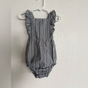 Ruffle Butts Striped Ruffle Toddler Romper